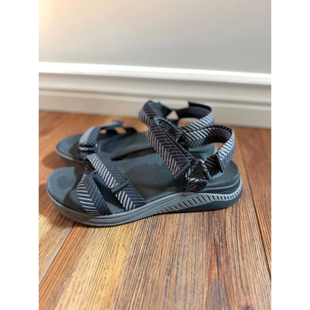 Dansko Racquel Black Chevron Webbing Active Walking Sandals Womens 39 US 8.5-9